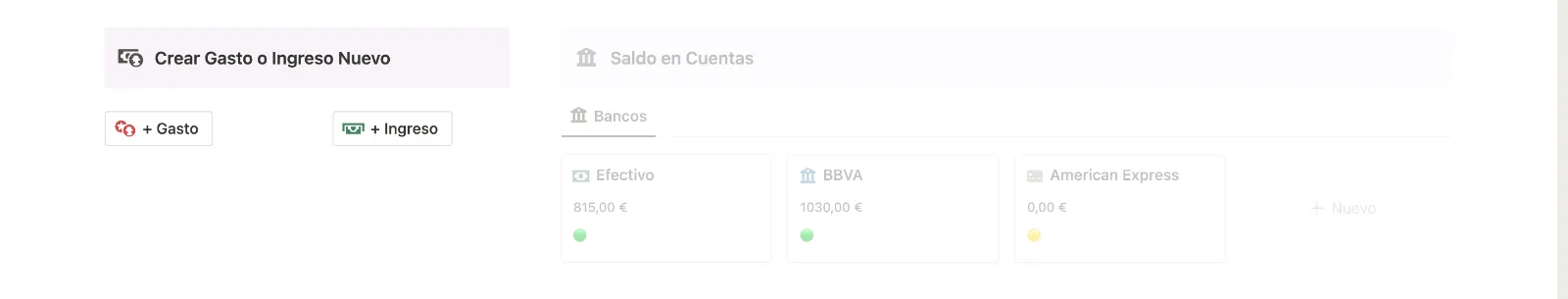 Crear Movimientos en Finanzas Personales Notion