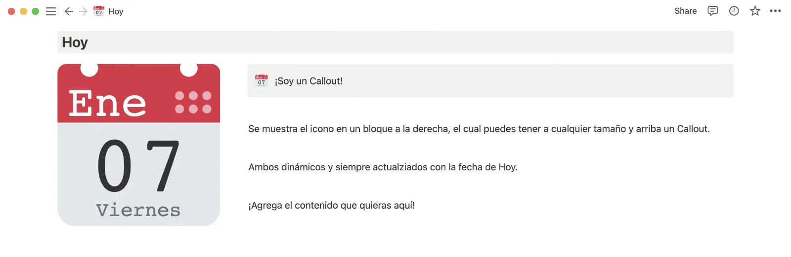 Icono Dinámico en Bloque y Callout Notion