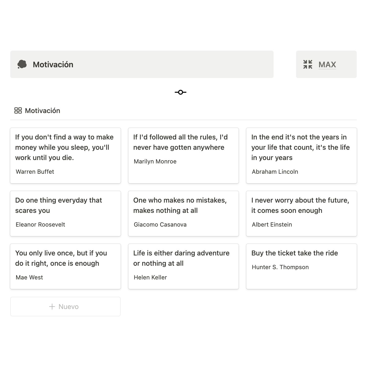 Motivación — Notion MAX