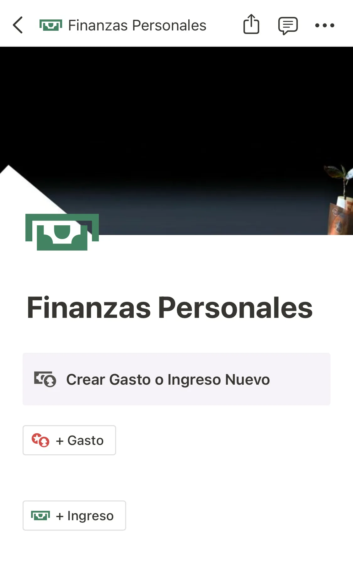 Plantilla Móvil para Finanzas Personales