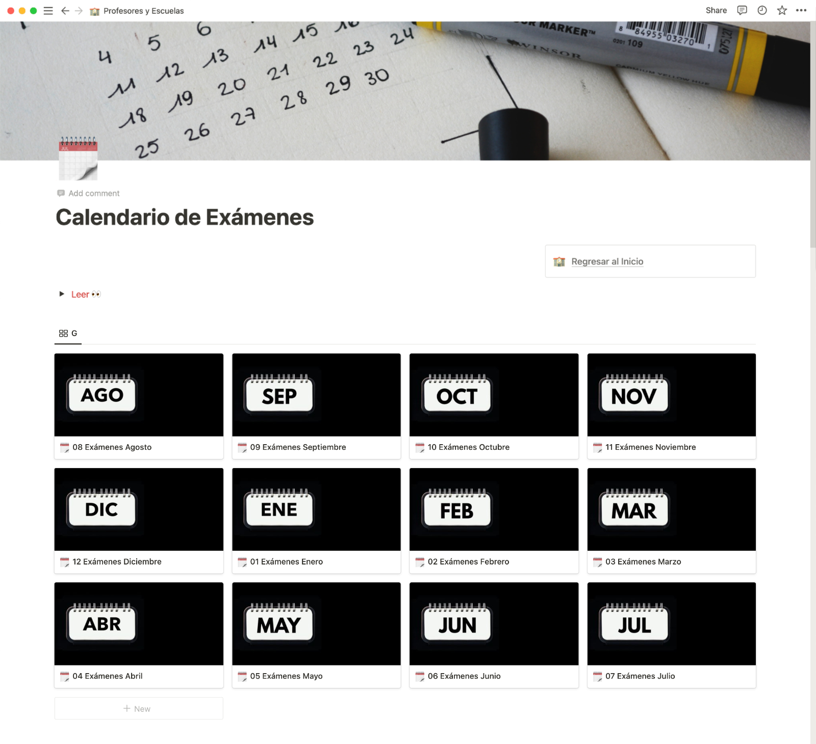 Calendario Anual de Exámenes