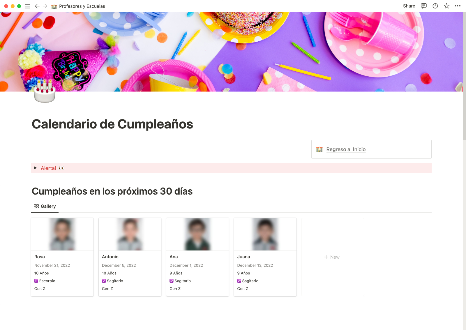 Calendario de Cumpleaños