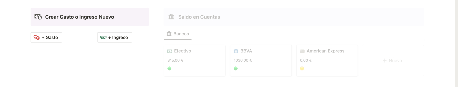 Crear Movimientos en Finanzas Personales Notion