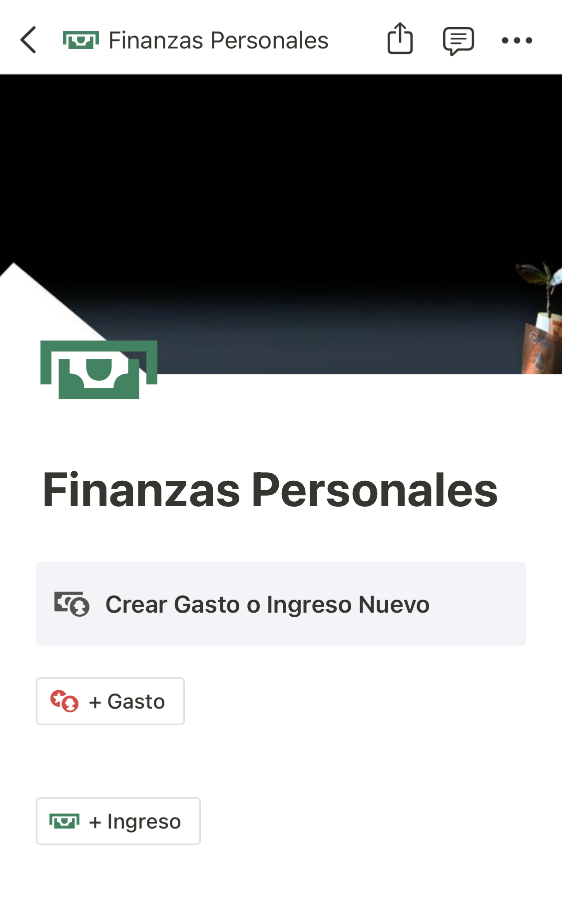 Plantilla Móvil para Finanzas Personales
