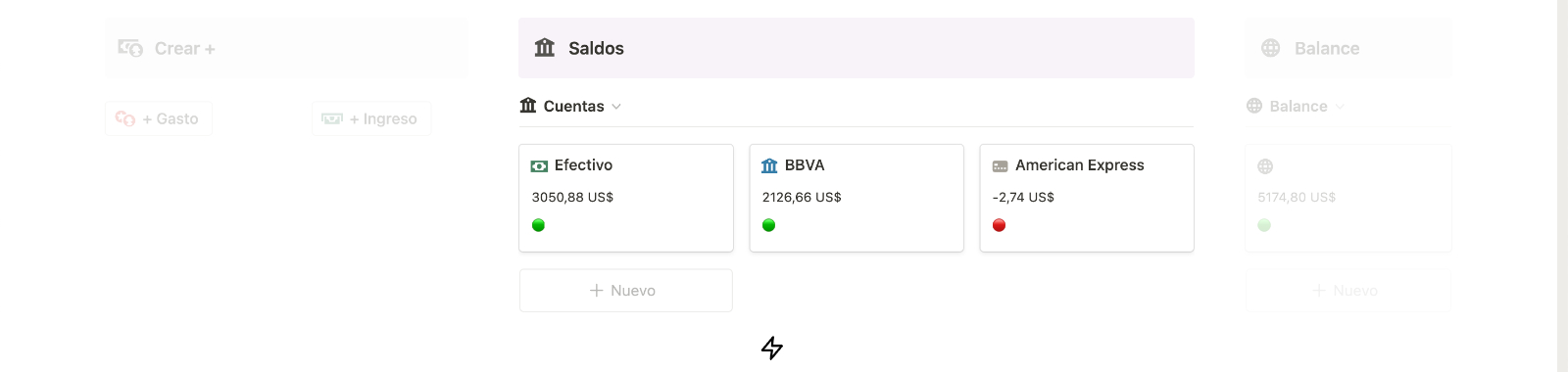 Saldos por Cuentas Bancarias y Tarjetas